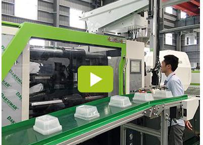 一次性打包盒生产线运行展示